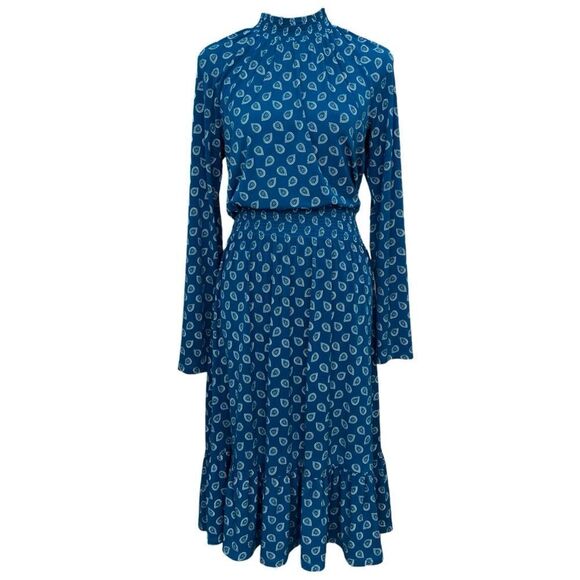 Ramy Brook Dresses & Skirts - Ramy Brook New York Paisley Print Turtleneck Long Sleeve Midi Dress Size Large